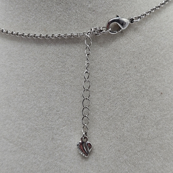 VINTAGE Carolee Silver Tone Glass Rhinestone 3D Sphere Ball Necklace Signed - Picture 6 of 6